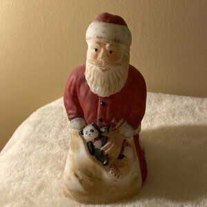 FENTON GLASS COLLECTIBLE SANTA WITH BAG OF TOYS-LIMITED EDITION- NEW
